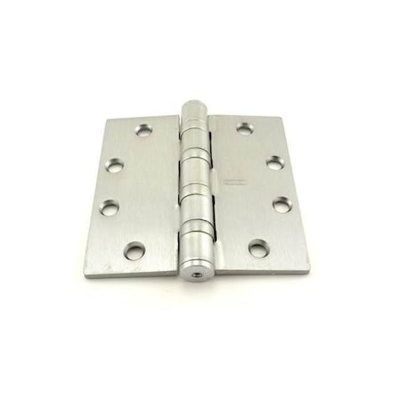 Best Hinges 4-1/2inx4-1/2in Five Knuckle Architectural Steel Full Mortise Heavy Weight Hinge # 061676 Satin FBB16841226D